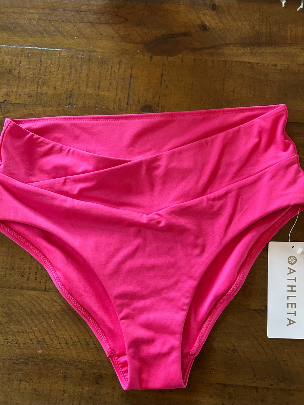 Athleta High-Waist Swim Bottoms - Hot Pink